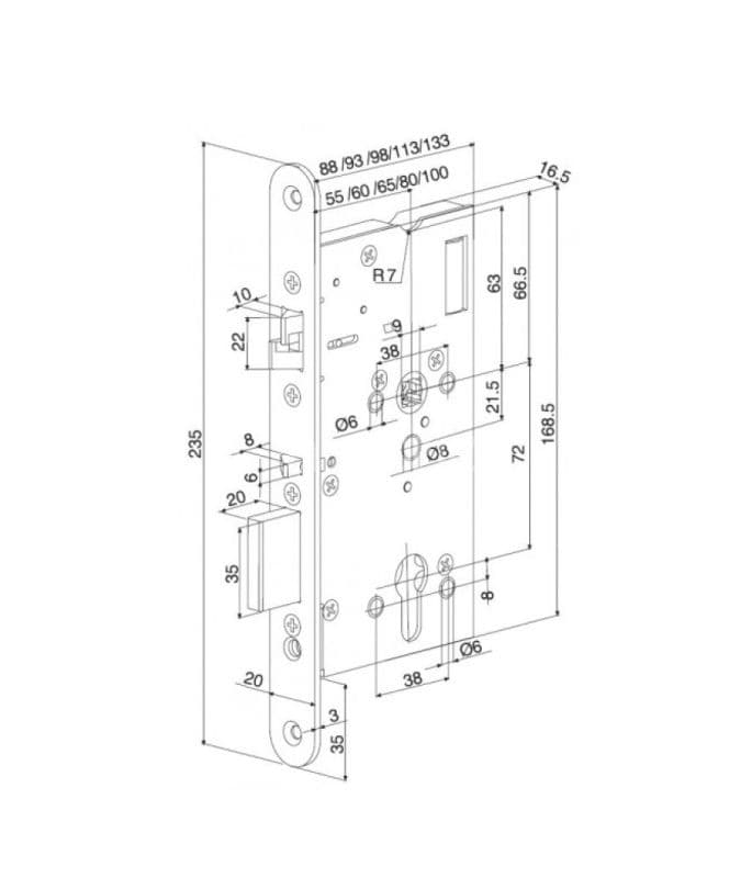 ABLOY EL520 72/55/20 P/L + EA420 - náhled 2