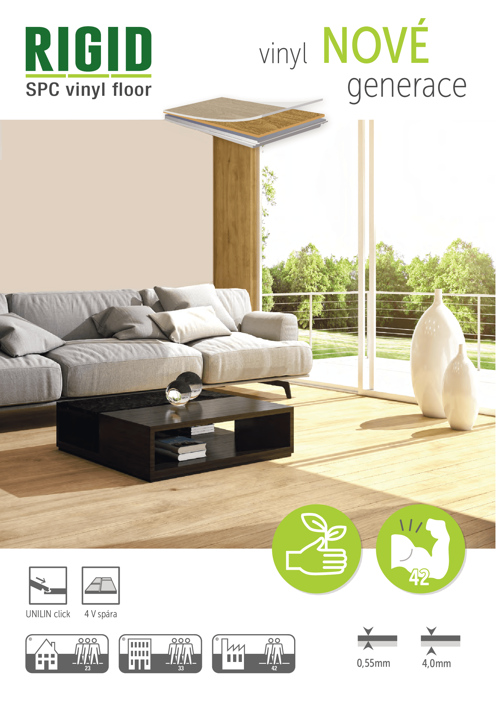 Rigid Vinyl Floor click Dub selský - náhled 3