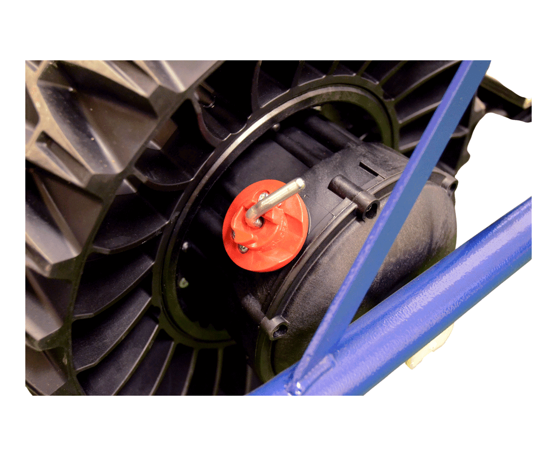 Motúčko EXTRA HERKULES - elektrické kolečko Pozinkovaná korba 100 l  Standardní rám Pneumatika 16 cm 1 x AGM 12 V / 22 Ah - náhled 4