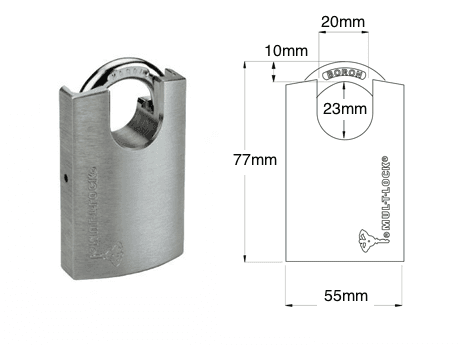 Visací zámek Mul-T-Lock ClassicPro G55P 10mm 2kl. - náhled 2