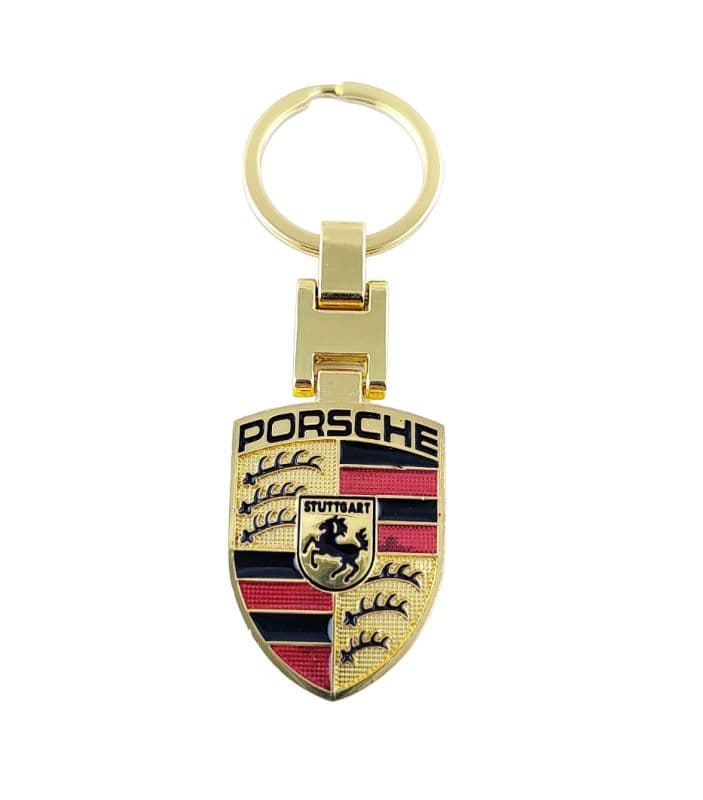Přívěšek na klíče PORSCHE zlatý