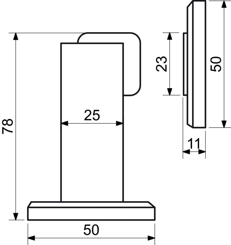 Dveřní zarážka magnetická nerez matná - náhled 4