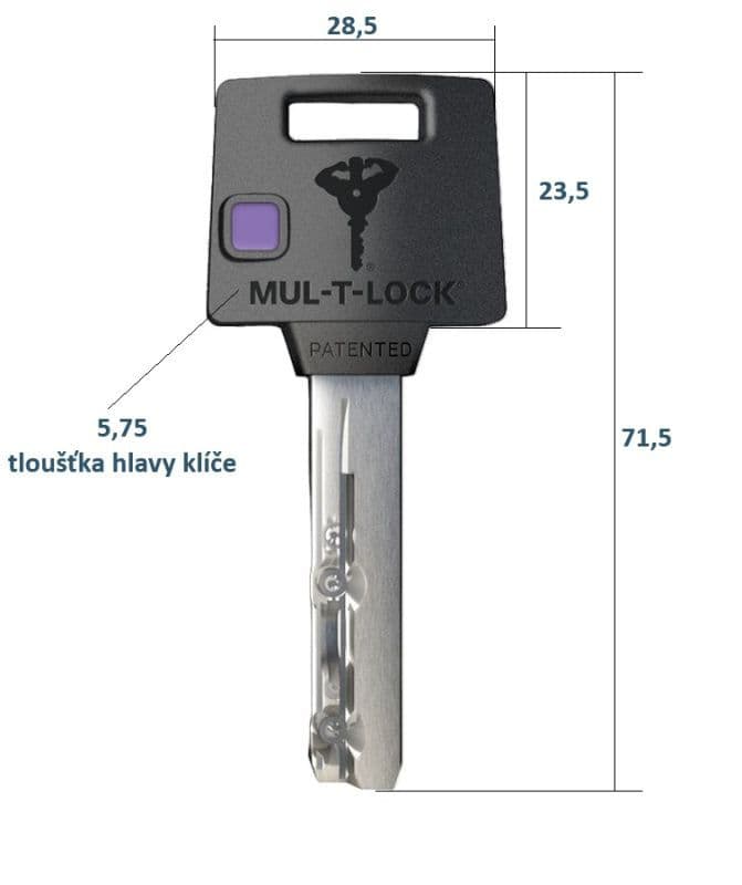 Bezpečnostní cylindrická vložka Mul-T-Lock ClassicPro 9,5+40 - náhled 3