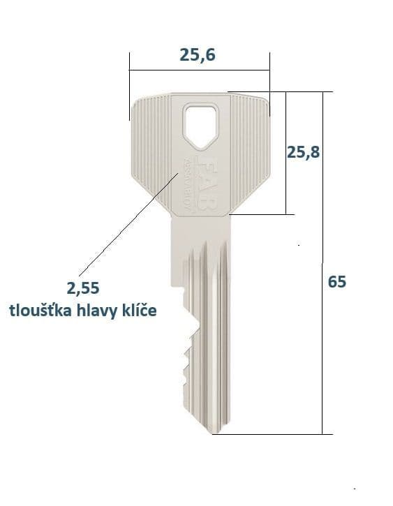 Bezpečnostní cylindrická vložka FAB 3*** PROFI 35+35 - náhled 4