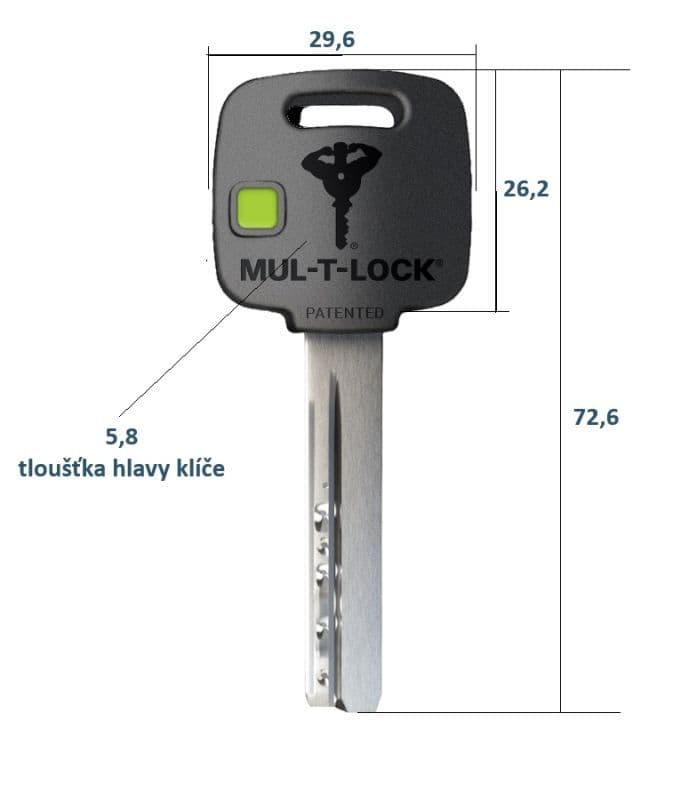 Bezpečnostní cylindrická vložka Mul-T-Lock MTL 300 35+70 - náhled 5