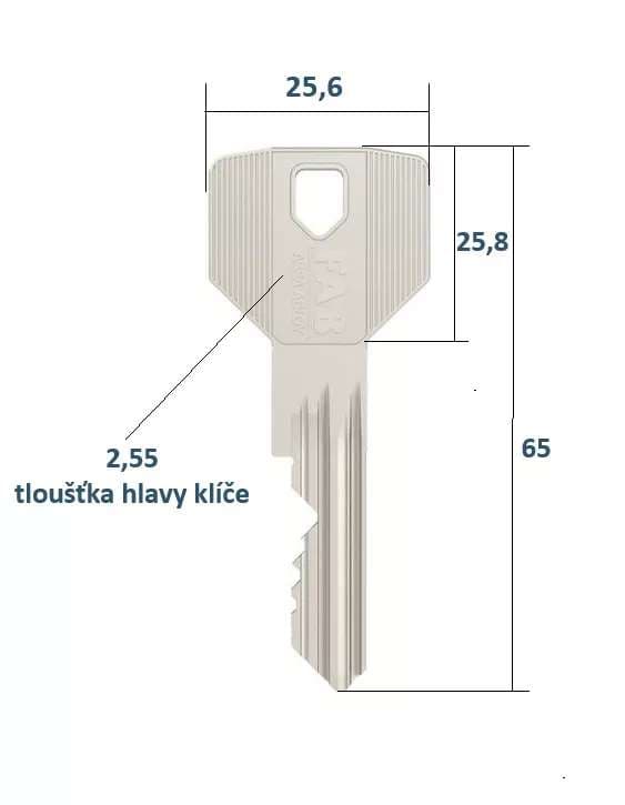 Bezpečnostní cylindrická vložka FAB 3*** PROFI 30+95 - náhled 5