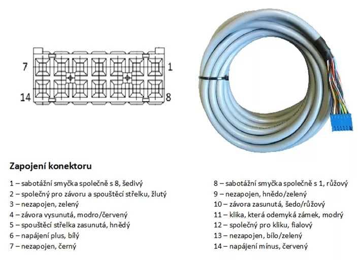 Kabel ERBI 6/14k 14x0,22 s konektorem 6m - náhled 3