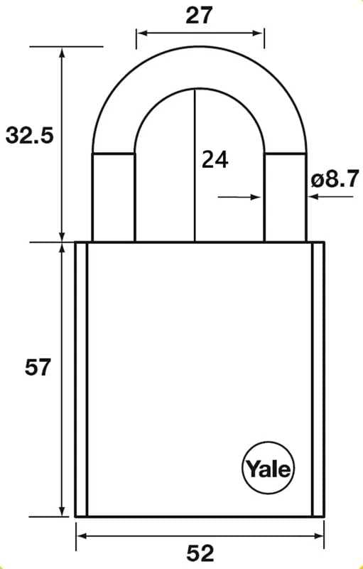 Visací zámek YALE Insert pro půlvložku - náhled 3