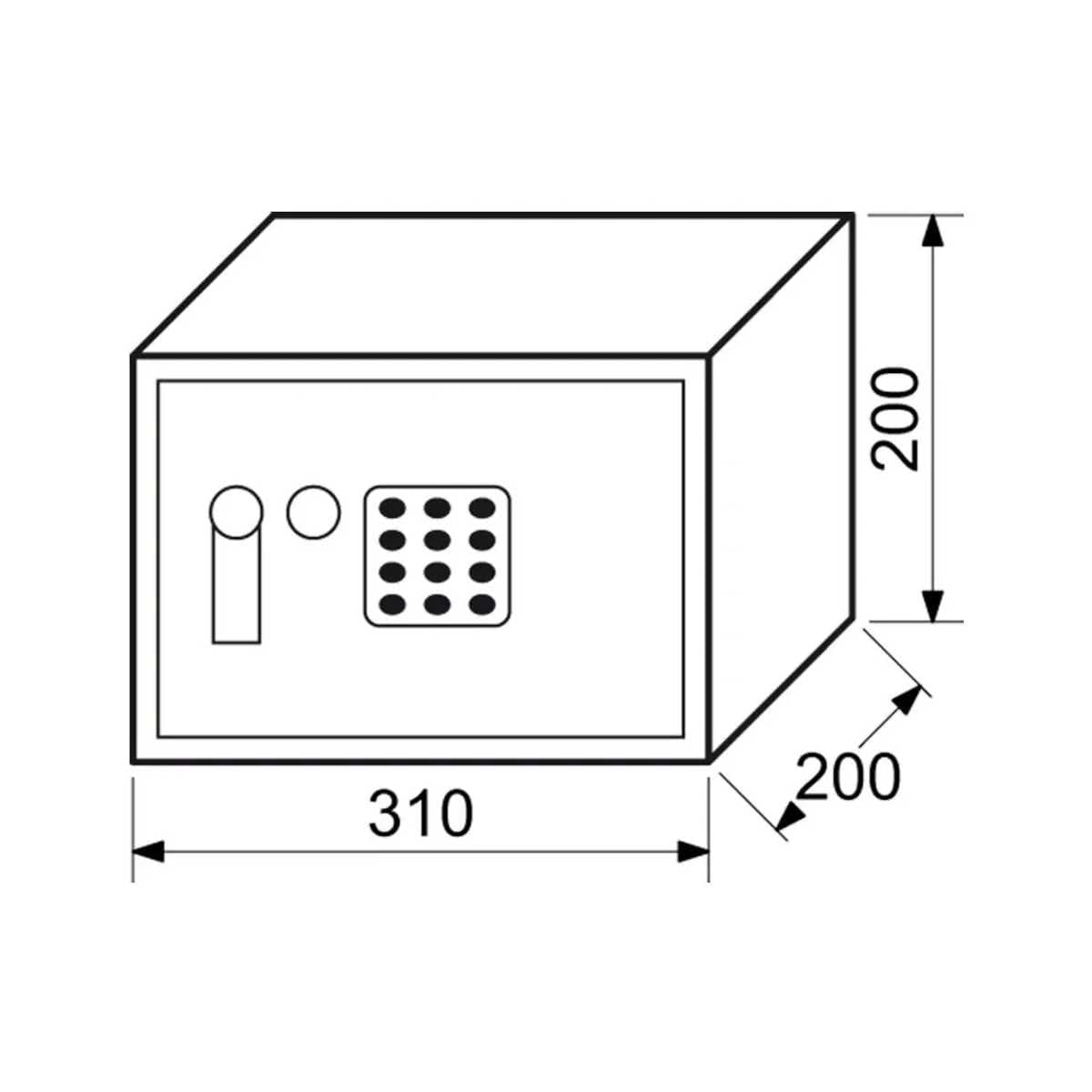 Nábytkový sejf s elektronickým zámkem a pákou 6,3kg - náhled 3