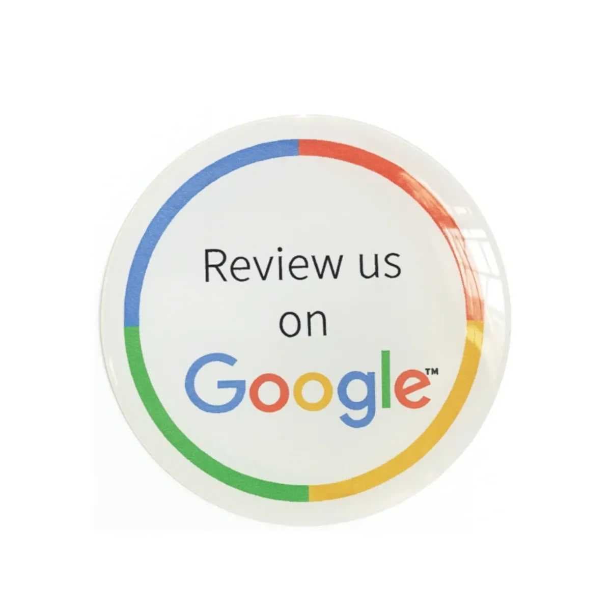 NFC samolepka NTAG213 30mm Google review bílá