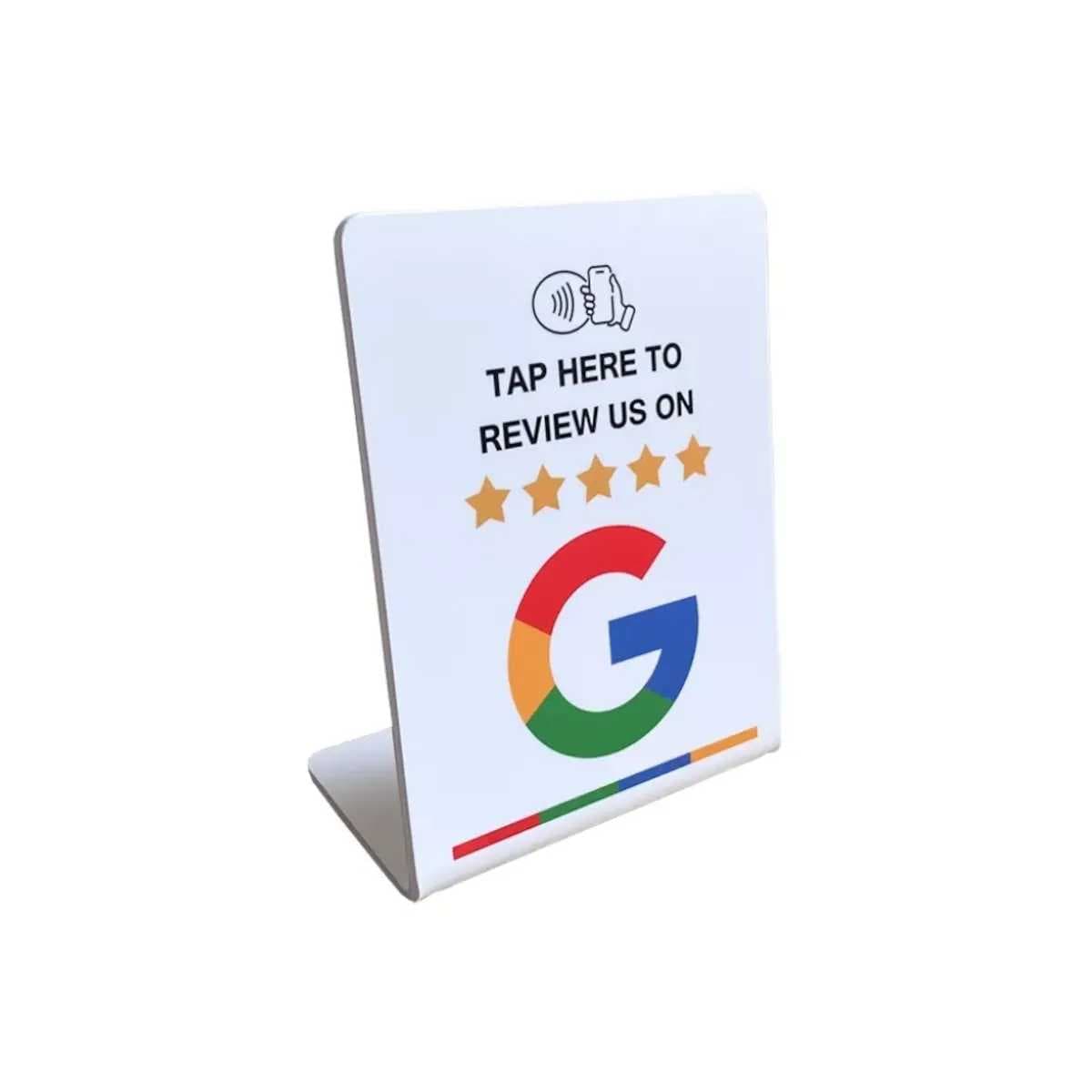 NFC stojánek NTAG215 100x76x2,3mm Google review bílý