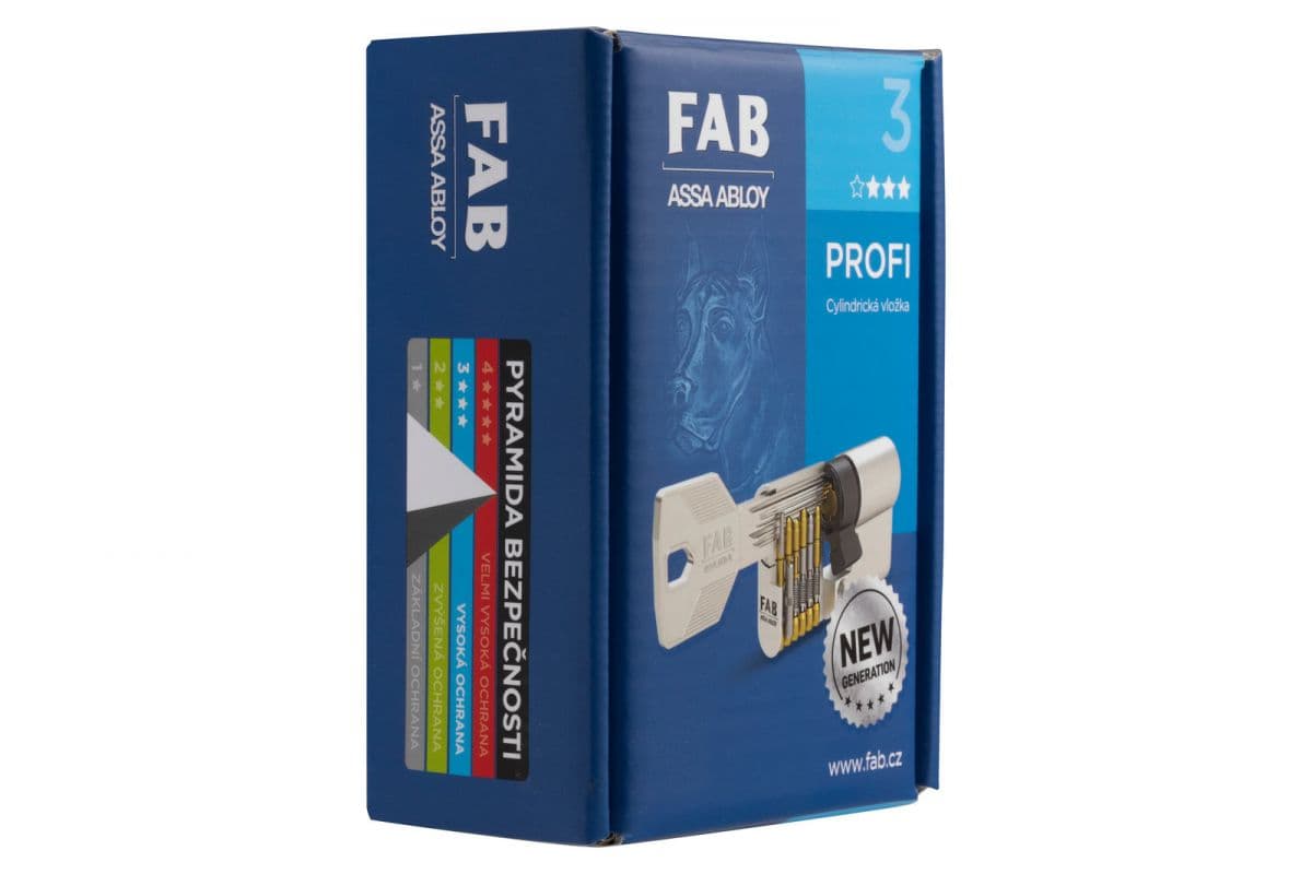 Bezpečnostní cylindrická vložka FAB 3*** PROFI 65+65 - náhled 2